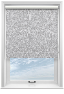 Balmy Palms (Blackout), Grey Whisp - Twist&Fit Roller Blind